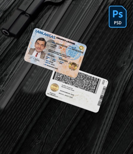 USA Arkansas driving license PSD